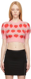 Ashley Williams SSENSE Exclusive Pink Strawberries Sweater