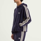Needles Men's Velour Track Hoodie in Navy