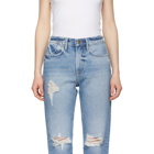 FRAME Blue Le Stevie Crop Jeans