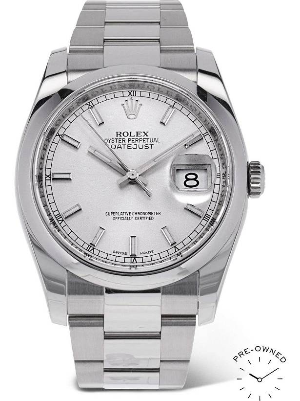 Photo: ROLEX - Pre-Owned 2013 Datejust Automatic 36mm Oystersteel Watch, Ref. No. 116200