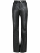 BALENCIAGA - Semi Shiny Leather Bootcut Pants