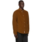 4SDESIGNS Brown Corduroy Shirt