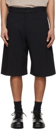 LE17SEPTEMBRE Black Belted Curved Shorts