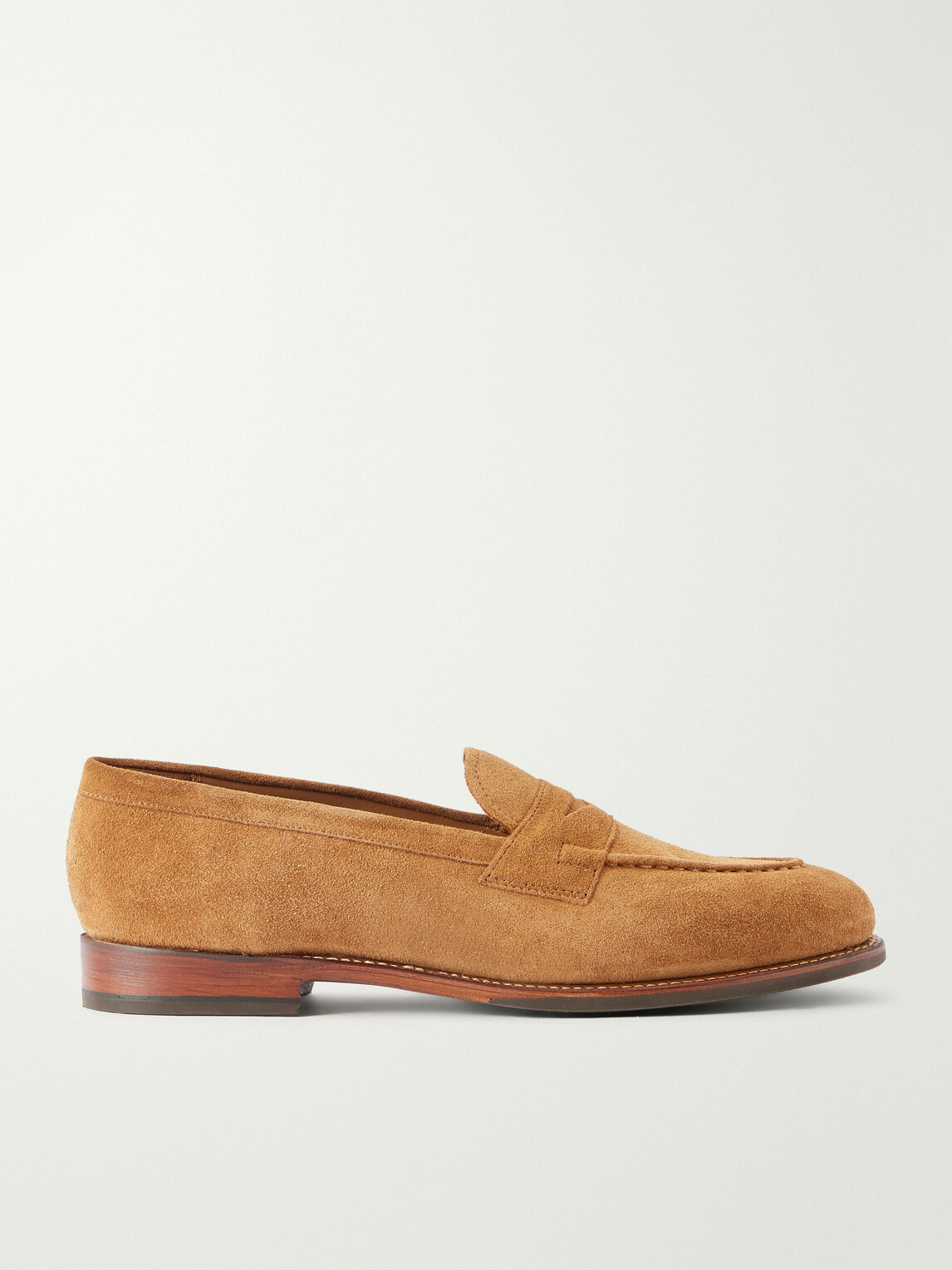 Grenson - Lloyd Suede Penny Loafers - Brown