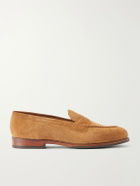 Grenson - Lloyd Suede Penny Loafers - Brown