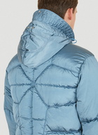 Hooded Quilted Jacket in Blue