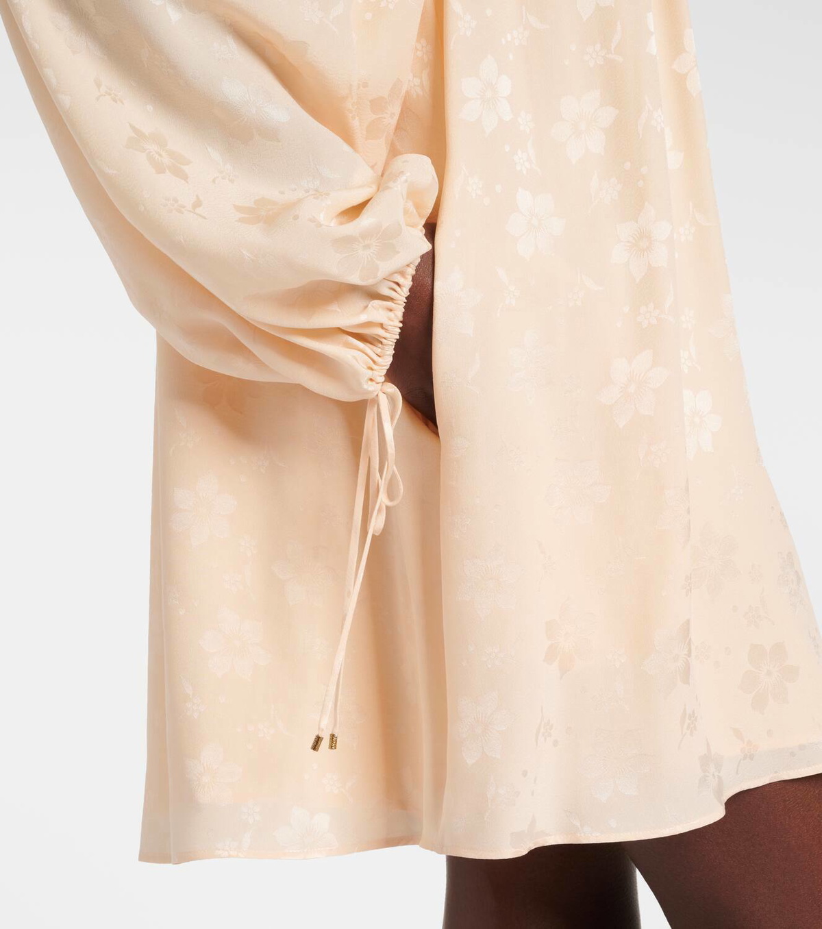 Chloé Gathered floral silk jacquard minidress Chloe