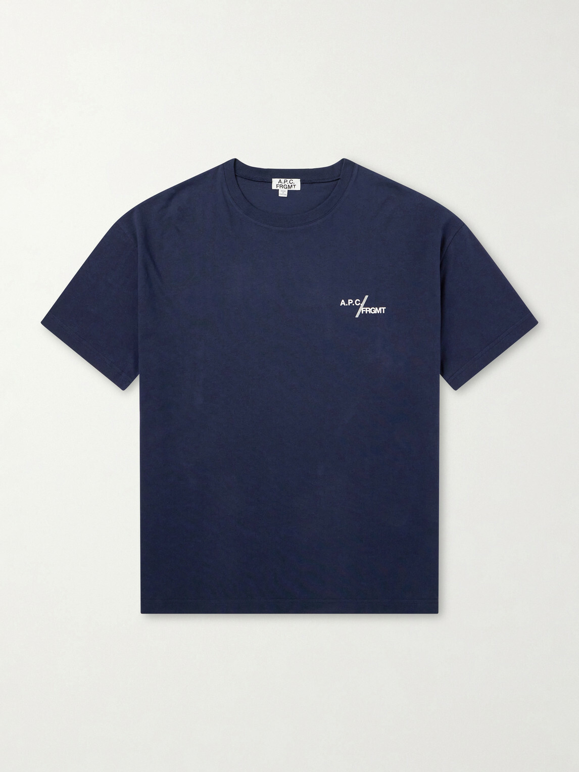 A.P.C. - Fragment Logo-Print Cotton-Jersey T-Shirt - Blue