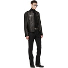 Maison Margiela Black 5-Zip Leather Jacket