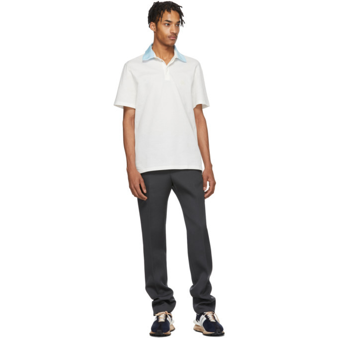 Lanvin White Grosgrain Polo