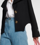 Patou Cropped wool-blend jacket