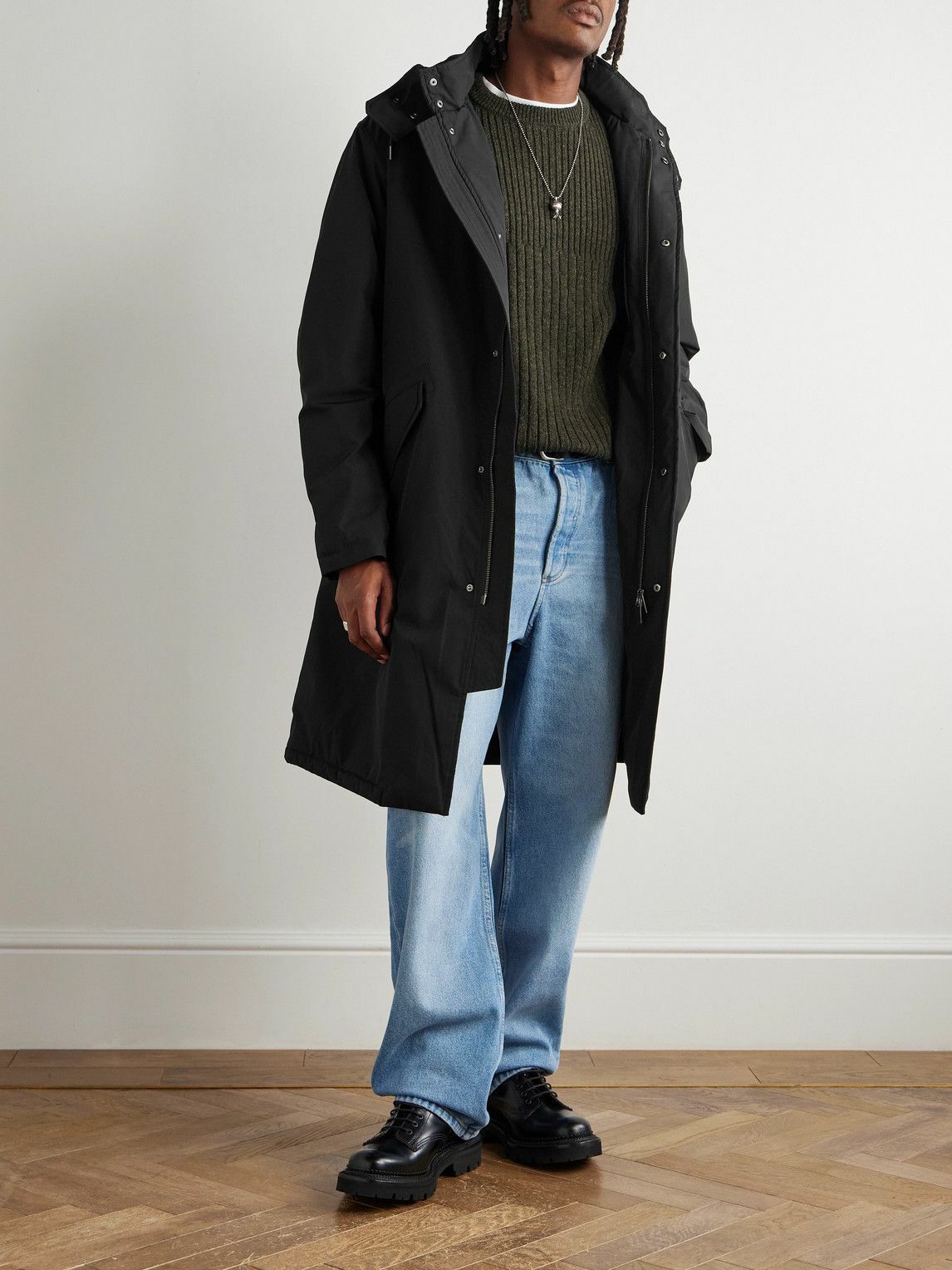 A.P.C. - Anatole Stretch-Shell Hooded Parka - Black
