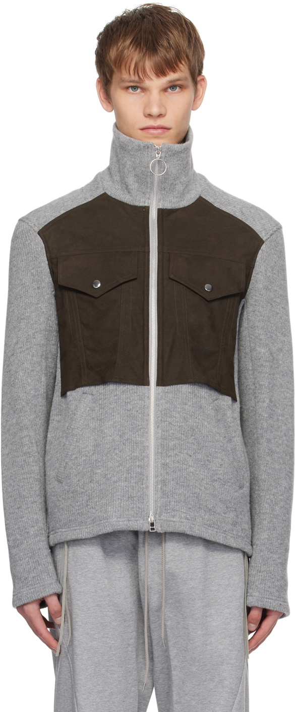 NVRFRGT Gray Zip Sweater