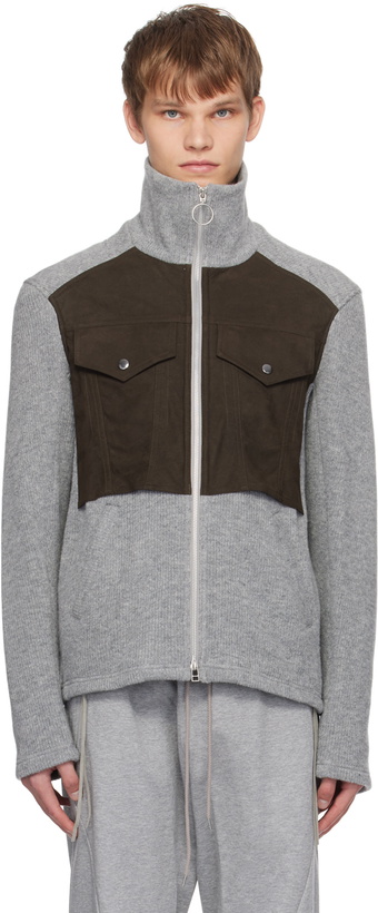 Photo: NVRFRGT Gray Zip Sweater