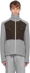 NVRFRGT Gray Zip Sweater