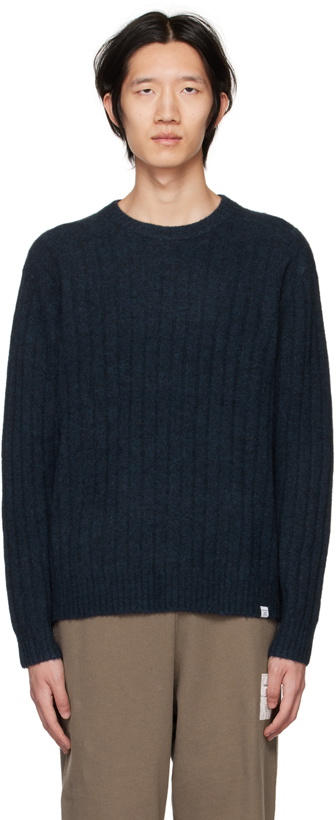 Photo: NORSE PROJECTS Navy Sigfred Sweater