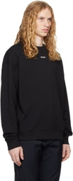 Hugo Black Cotton-Terry Logo Sweater