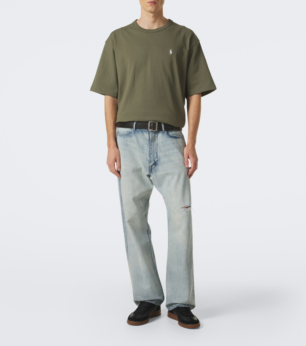 Polo Ralph Lauren Bedford suede-trimmed leather sneakers