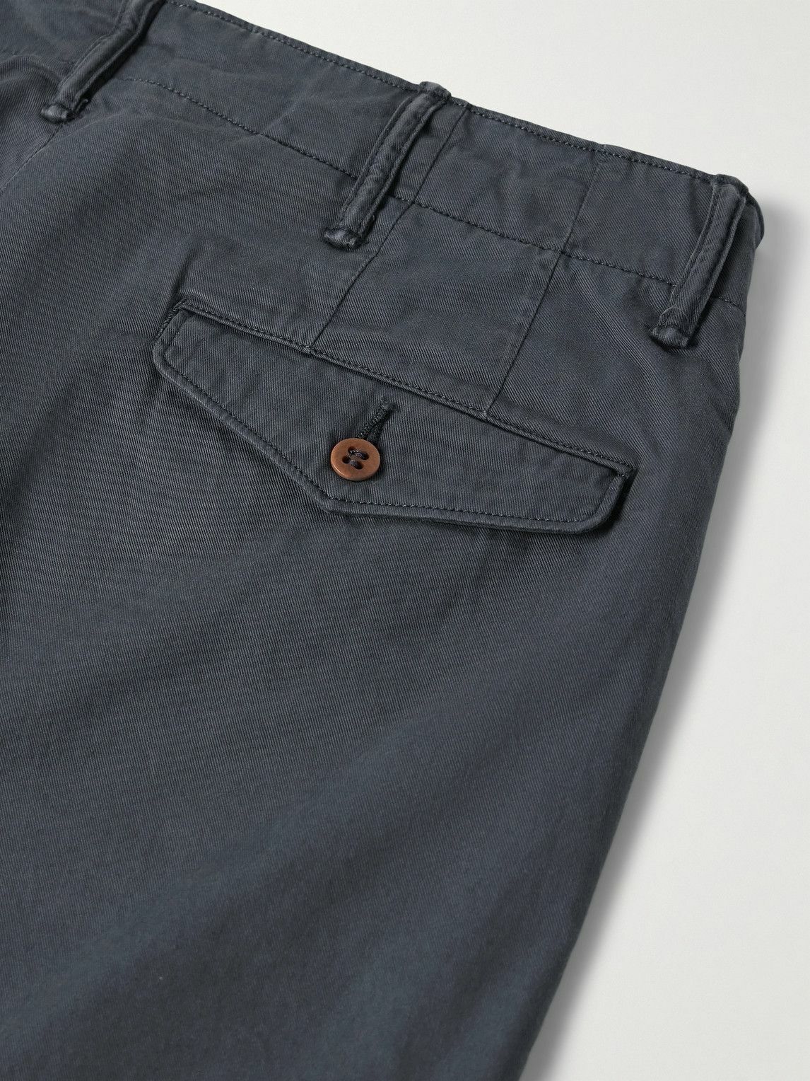RRL - Officer's Slim-Fit Straight-Leg Cotton-Twill Chinos - Blue RRL