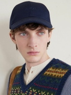 A.P.C. - Charlie Logo-Embroidered Cotton-Blend Canvas Baseball Cap - Blue