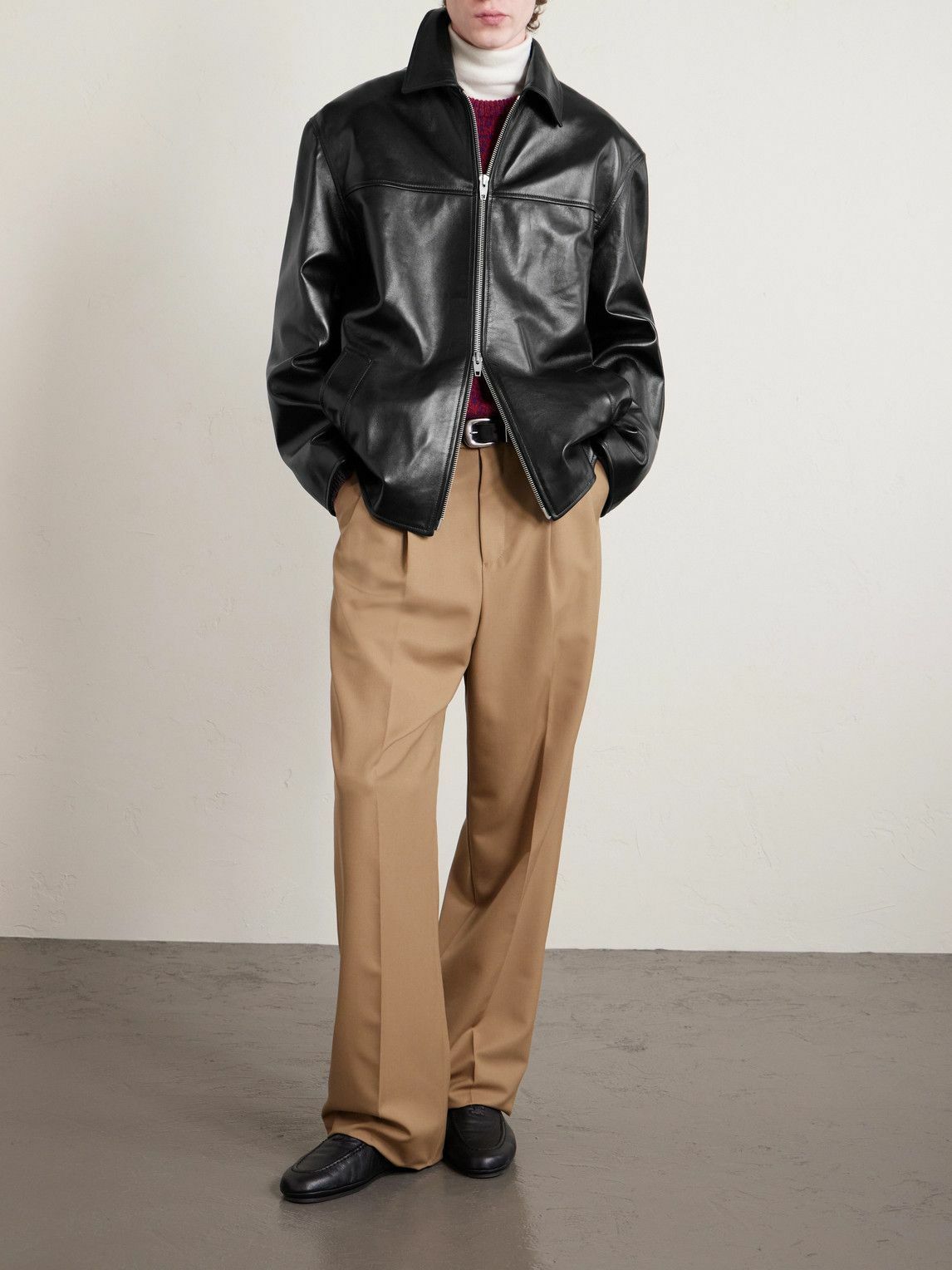 CELINE - Leather Jacket - Black