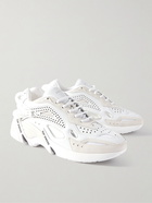 Raf Simons - Cylon-21 Suede-Trimmed Rubber Sneakers - White