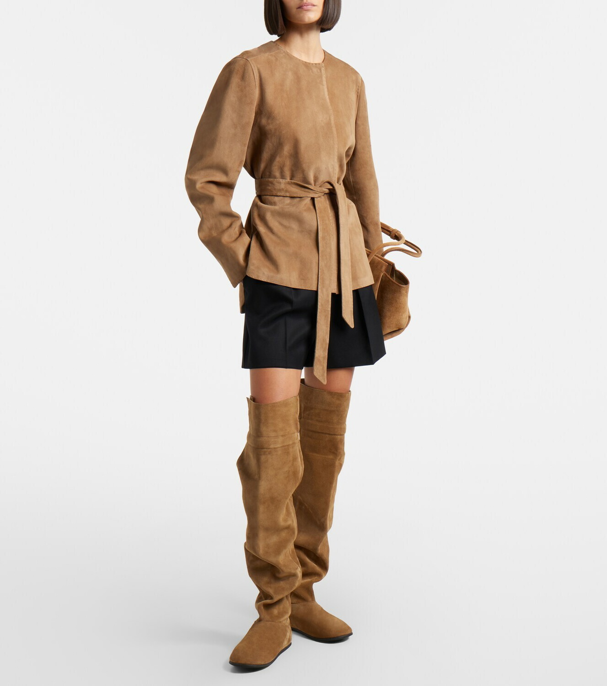 Christen Big Boot suede over-the-knee boots