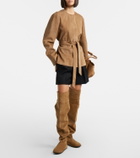 Christen Big Boot suede over-the-knee boots