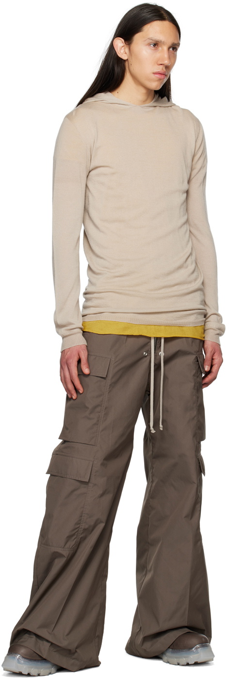 Semi Sheer Knit Hoodie