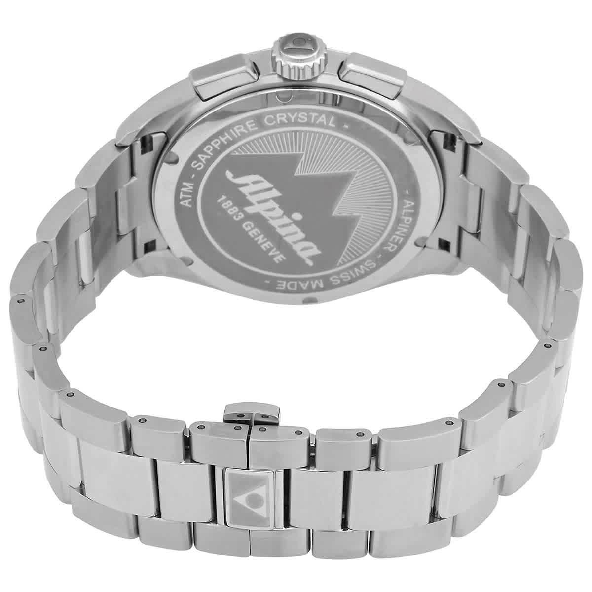 Alpina Alpiner Chronograph Quartz Black Dial Mens Watch AL-373BS4E6B