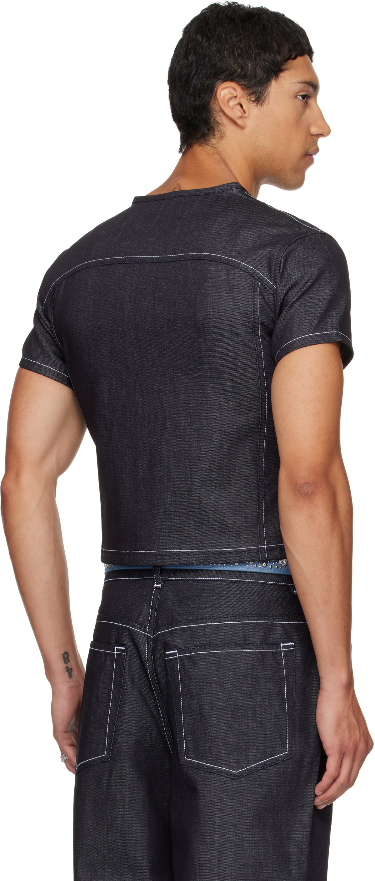 Veneda Carter SSENSE Exclusive Navy Toni Denim T-shirt