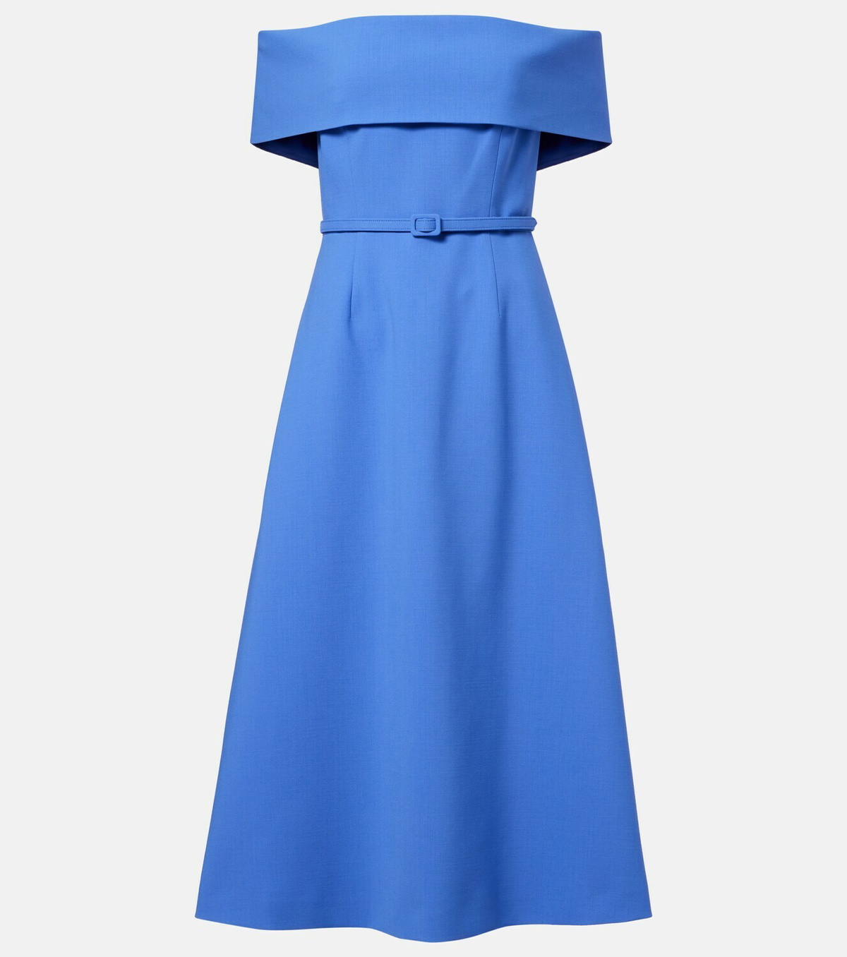 Carolina Herrera Belted wool-blend midi dress