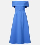 Carolina Herrera Belted wool-blend midi dress