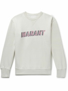 Isabel Marant - Flash Logo-Print Cotton-Blend Jersey Sweatshirt - Neutrals