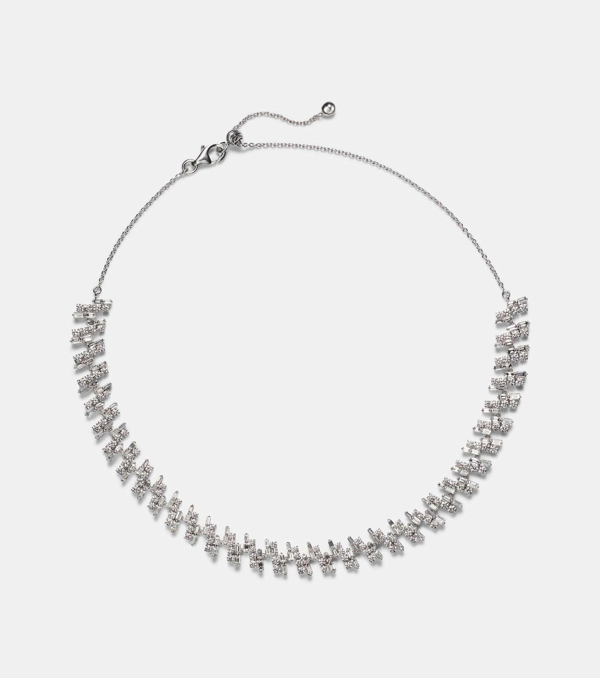 Kamyen Art Deco 18kt white gold choker with diamonds