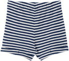 Petit Bateau Baby Navy & White Striped Shorts