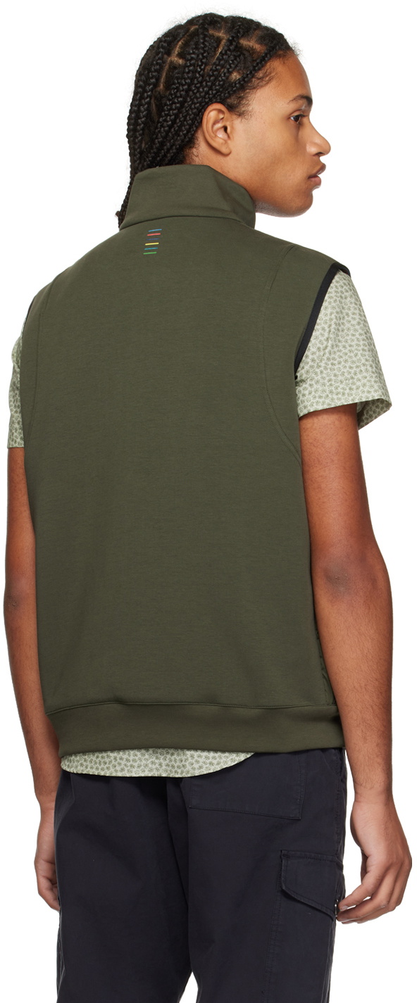 PS by Paul Smith Khaki Paneled Vest PS by Paul Smith