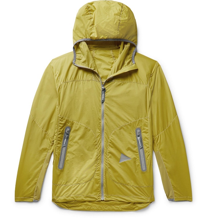 Photo: And Wander - Weave Windy Ripstop Hooded Jacket - Yellow