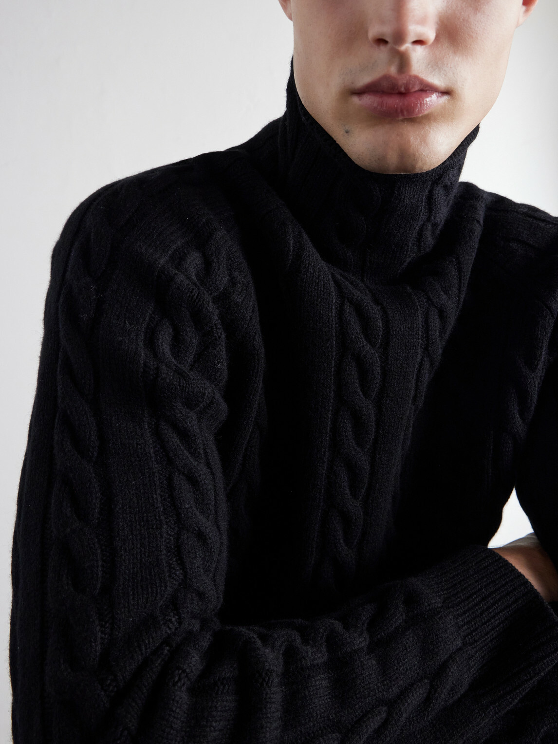TOTEME - Cable-Knit Wool Sweater - Black