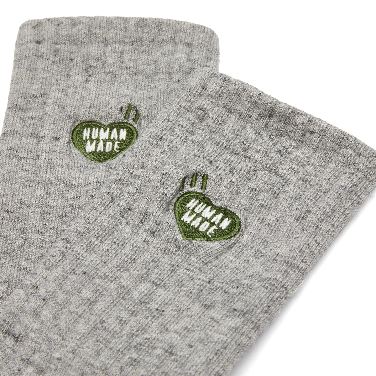 Human Made Men's Pile Heart Socks in Grey