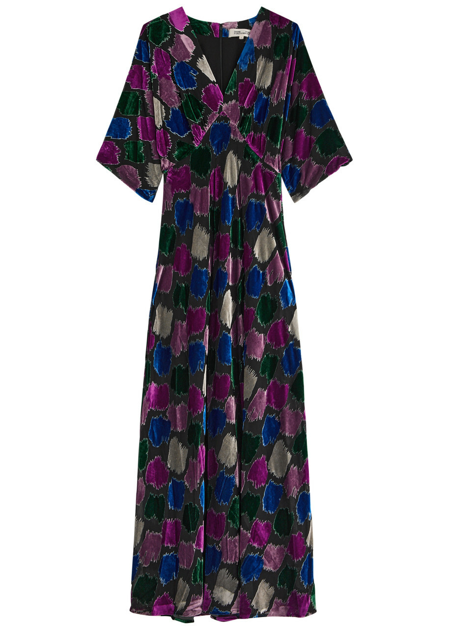 Tunique Longue Diane Von Furstenberg - Soie Multicolore Rayée - Taille S - Neuve Étiquetée