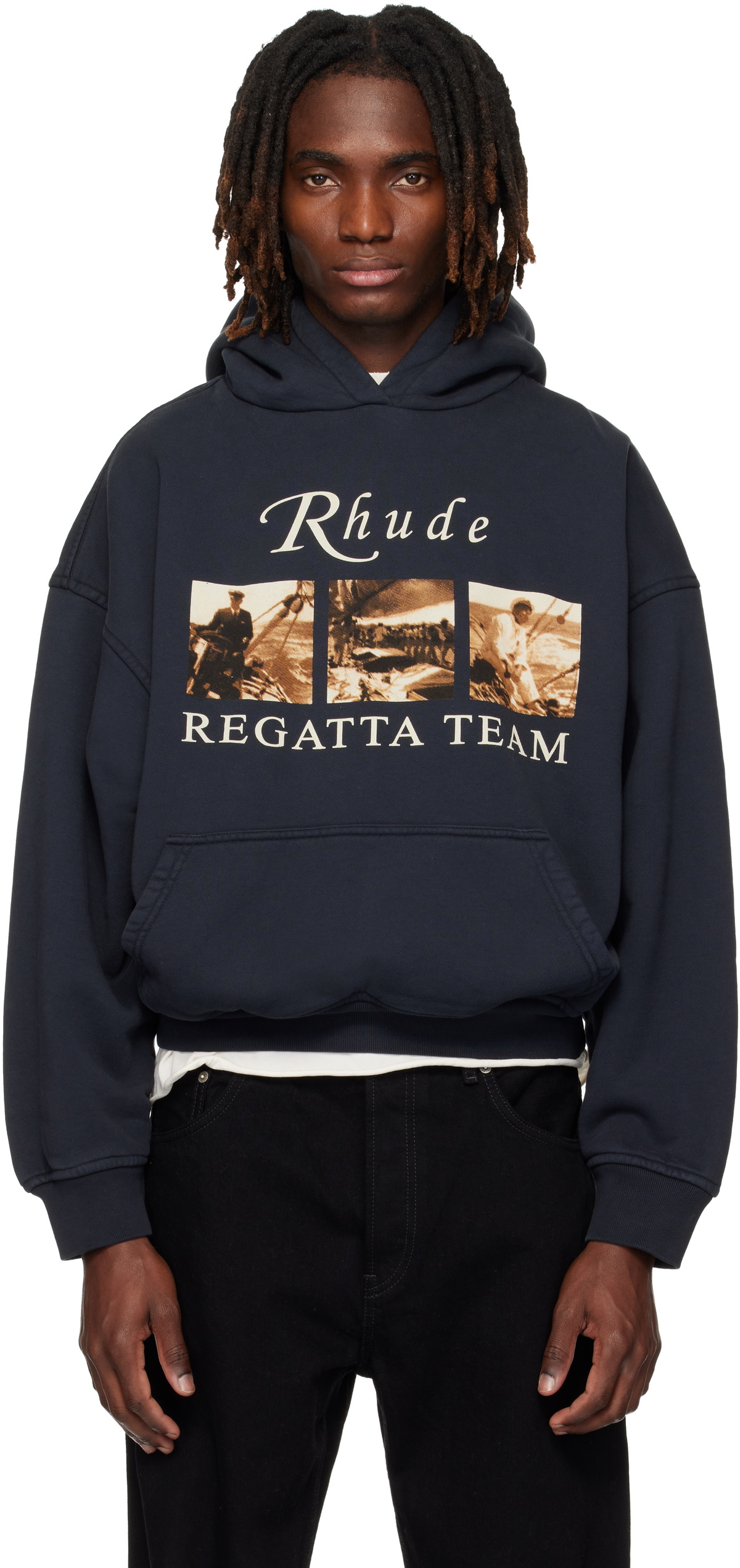 Rhude Black 'USVI Regatta Tour' Hoodie