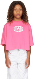 Diesel Kids Pink Printed T-Shirt