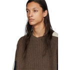 GR-Uniforma Brown Graphic Rib Sweater