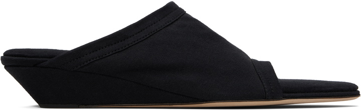 Photo: CHRISTEN SSENSE Exclusive Black 25mm Stretch Flat Mules