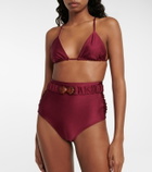 Johanna Ortiz High-rise belted bikini bottoms