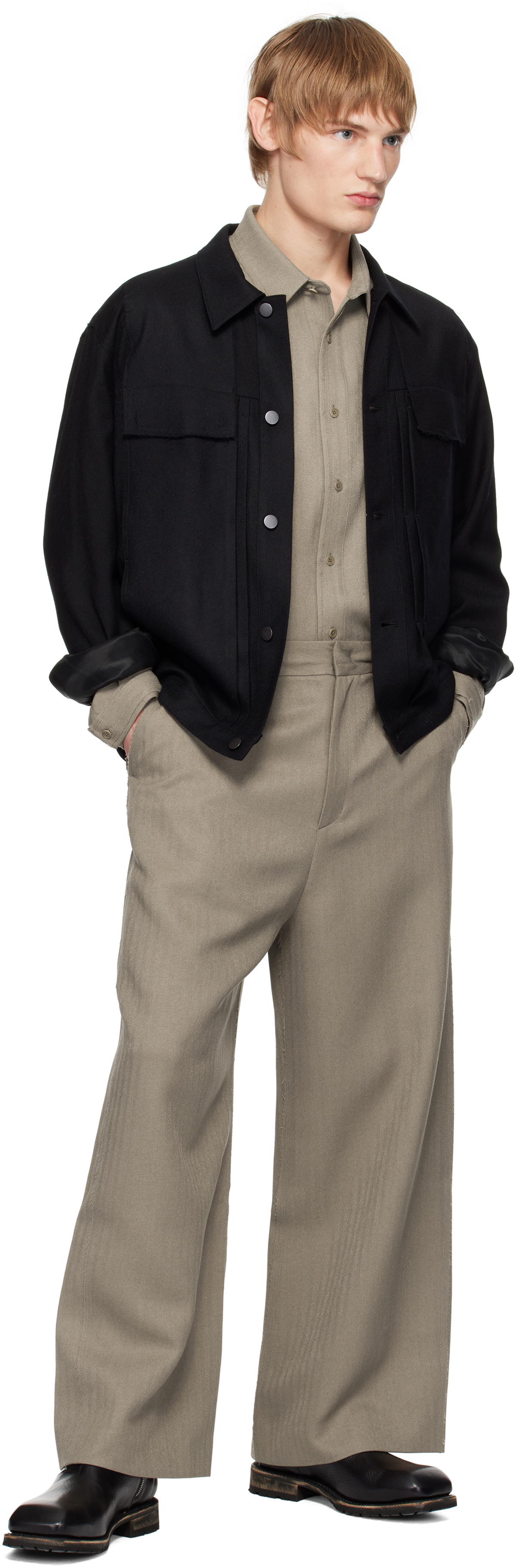 Youth Black Trucker Jacket