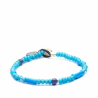 Mikia Men's Beaded Bracelet in Blue