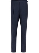 Saman Amel - Linen, Wool and Silk-Blend Trousers - Blue