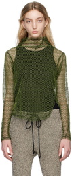 Song for the Mute Green & Black Twisted Turtleneck